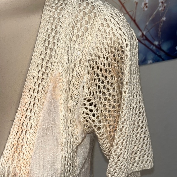 NWT$80๐ฅ ELAN INTERNATIONAL Crochet Detail Long Kimono swimsuit coverup Size M - Picture 10 of 14